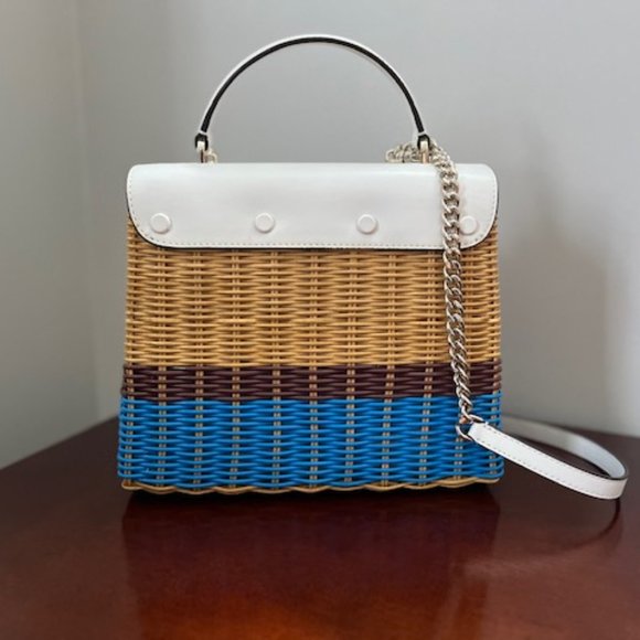kate spade Bags Kate Spade Medium Opticwhite Romy Wicker With Top
